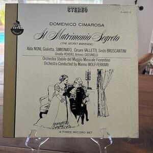 Cimarosa Il Matrimonio Segreto (The Secret Marriage) 3xLP Box 1956 Everest S-422